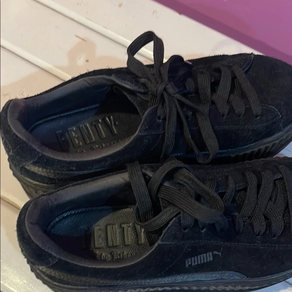 Puma x Fenty Black Sneakers with Suede Upper and Thick Sole - Picture 5 of 5